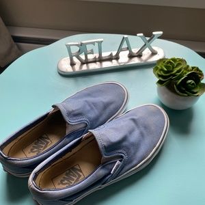 Blue vans size 7 womens, 5.5 mens